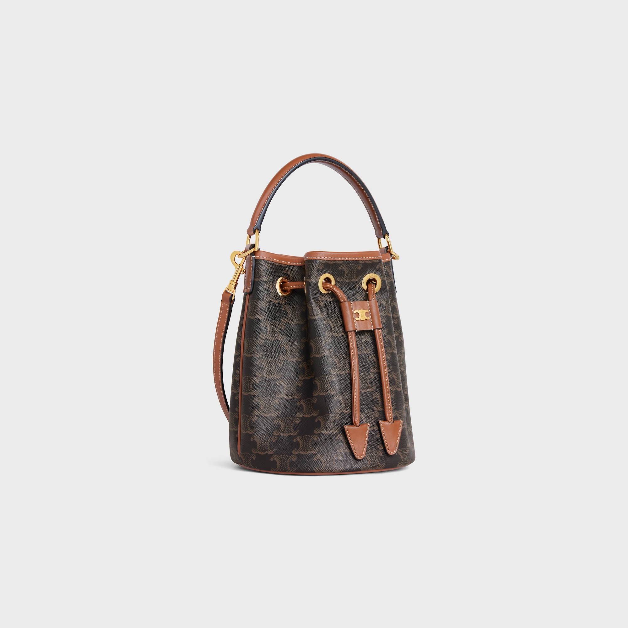 TEEN CLARA BAG IN TRIOMPHE CANVAS AND CALFSKIN TAN - Image 2